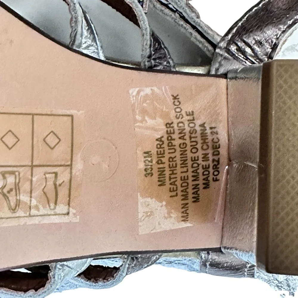 Kurt Geiger Metallic Gold Bling Block Heel Sandals Party Pagent kids girls 2/33